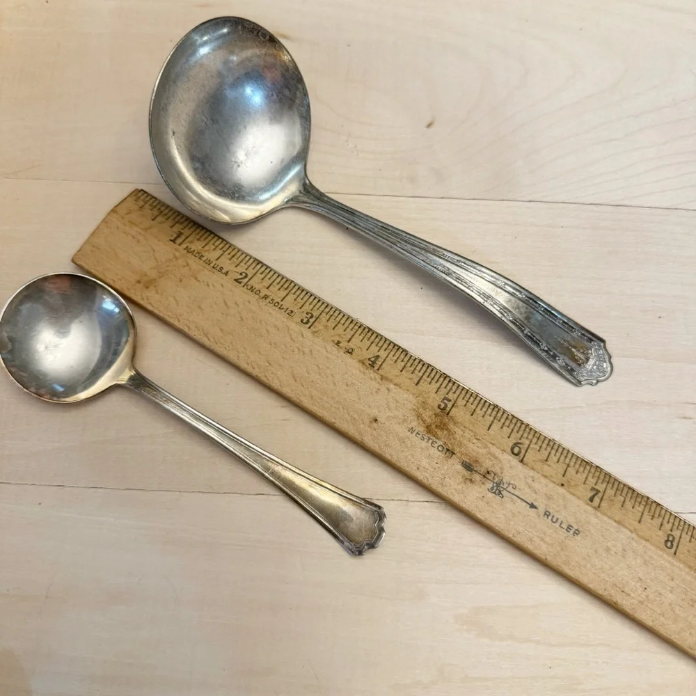 Vintage/Antique Majestic Silver Plate Ladle and a R.C.Co Silver Plate Spoon